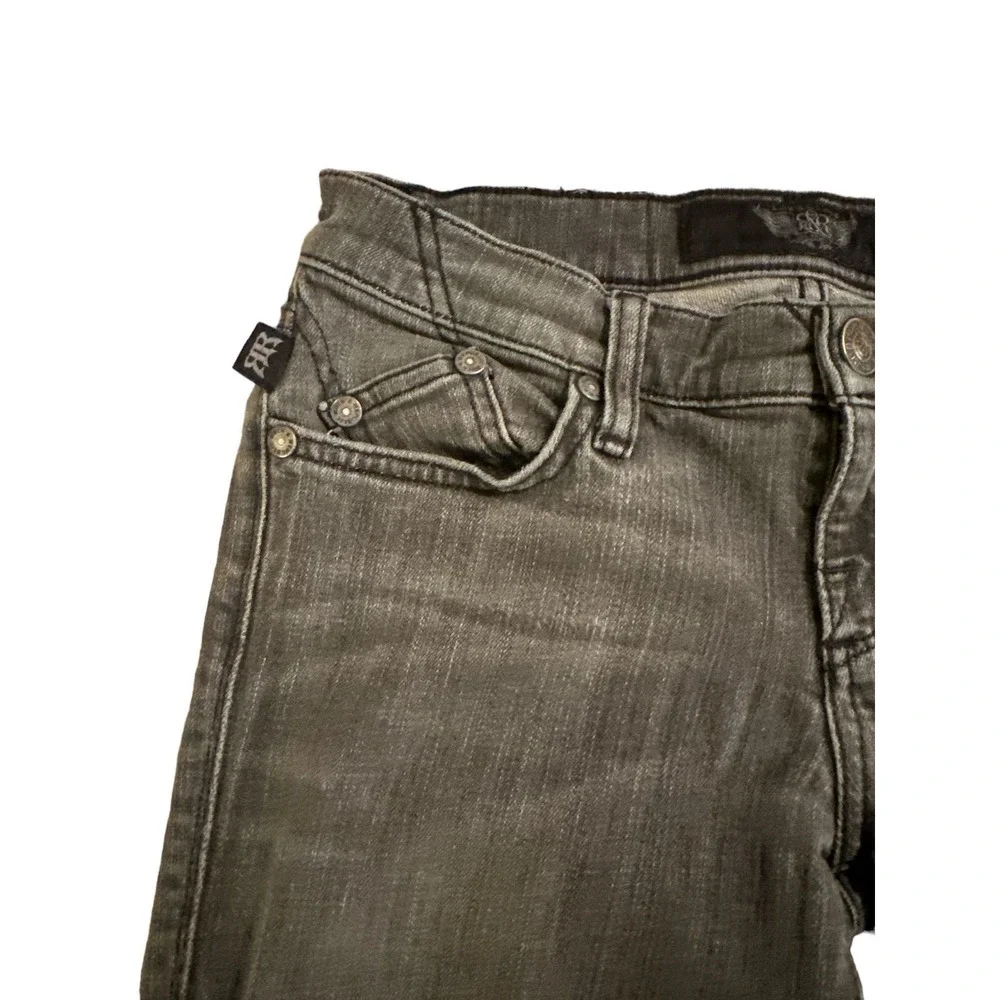 Rock & Republic Berlin Women's Low Rise Slim Fit Cotton Denim Jeans Size 26 Gray